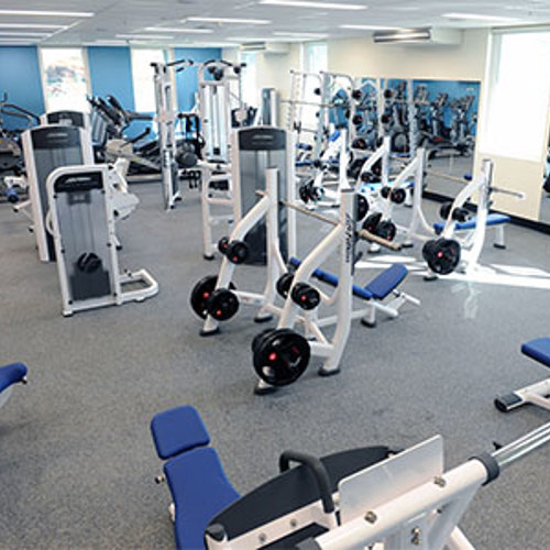 Gym with equipment