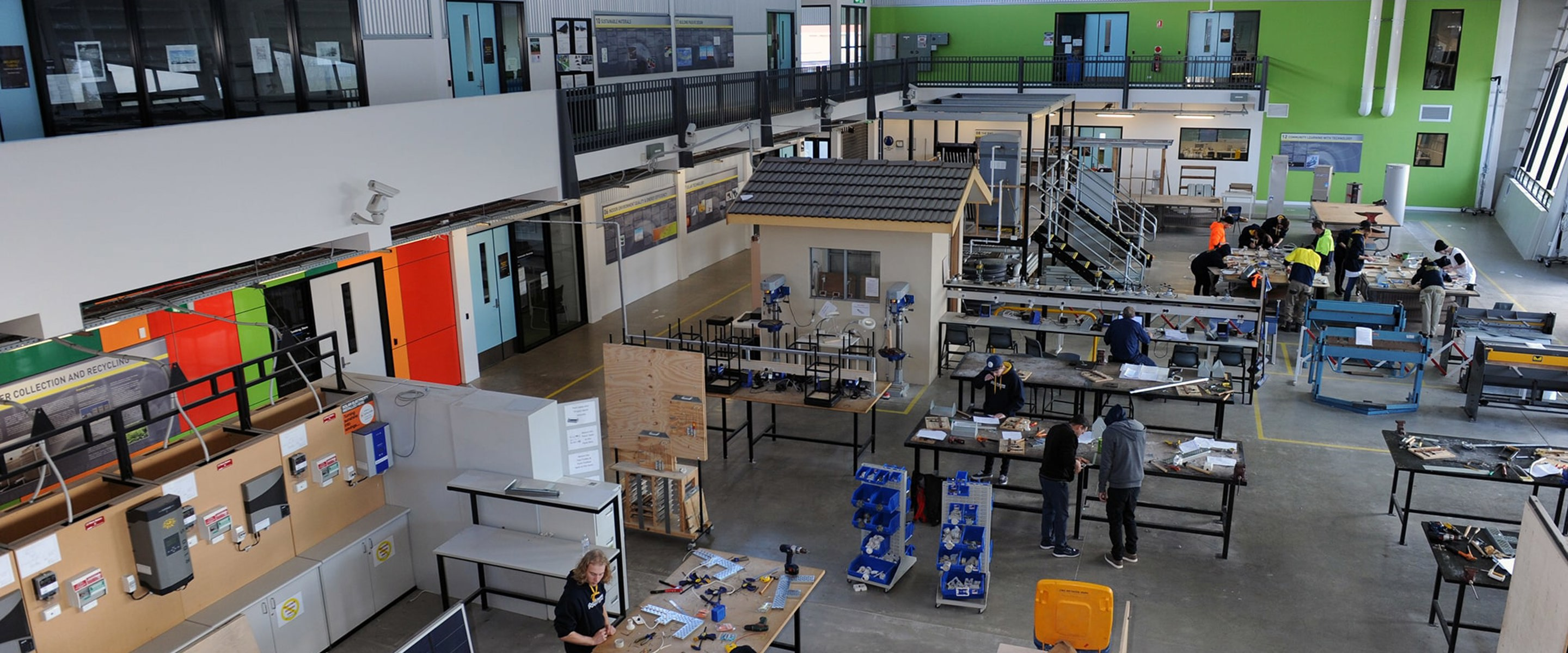 Electronics and Electrical students in electronics building at Melbourne Polytechnic