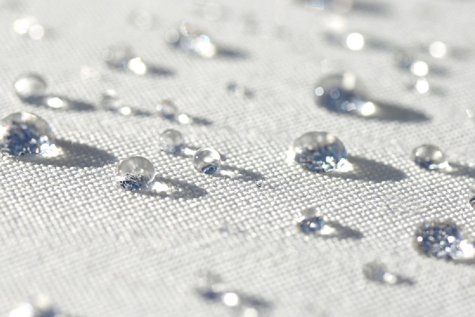 Water droplets close-up