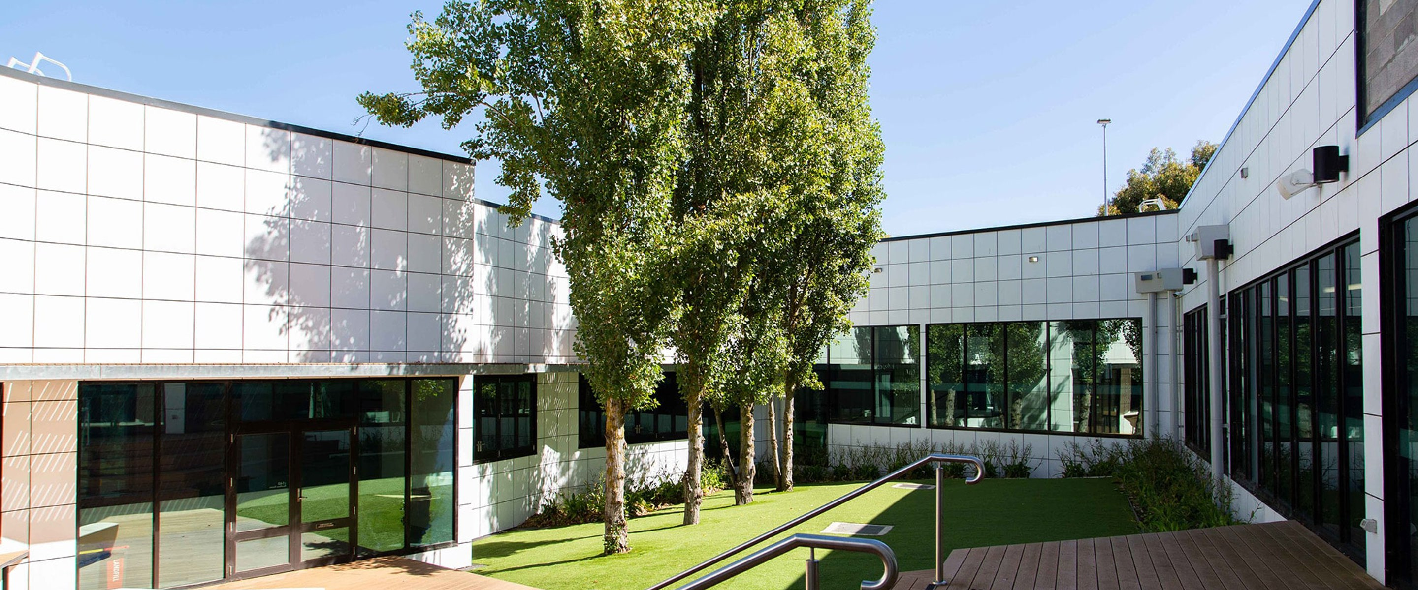Greensborough campus courtyard