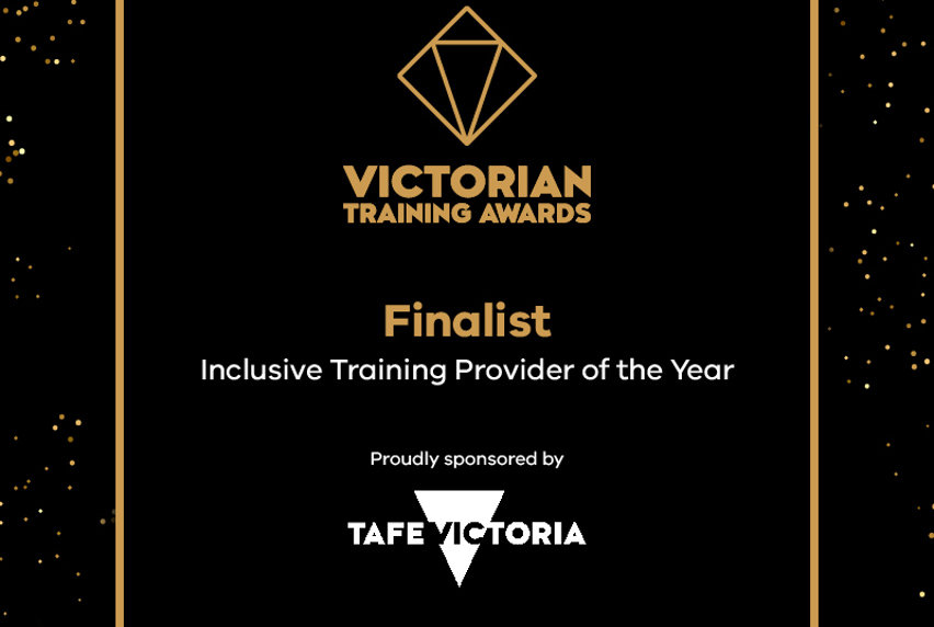 Victorian Training Awards 2023 Inclusive Training Provider of the Year finalist tile