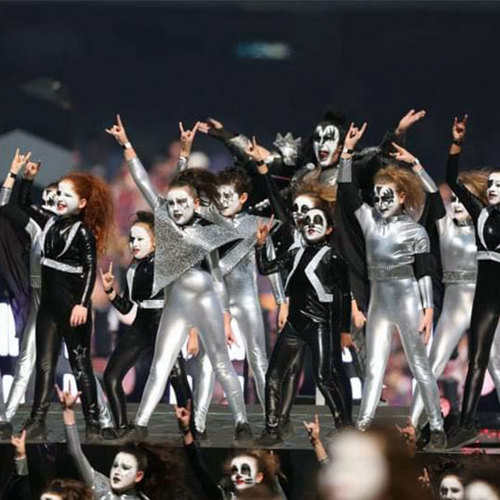 Over 500 kids performed at the 2023 AFL Grand Final spectacular, wearing Make-up completed by Melbourne Polytechnic Screen and Media - Specialist Make Up Services students. 